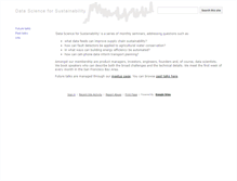 Tablet Screenshot of datascienceforsustainability.org